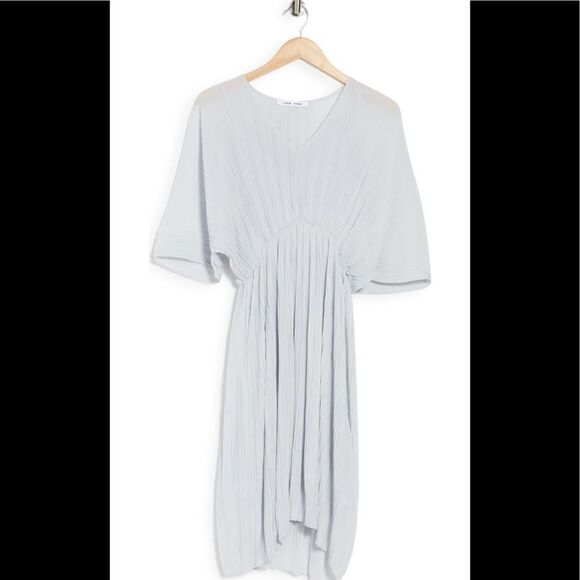 Samsoe Samsoe andine smoked elbow sleeve midi dress size M - Picture 3 of 9